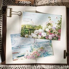 1盒花卉明信片「The Ending Is Like The Beginning」系列，給同學的旅行留言卡，學生DIY裝飾留言明信片 - A - 查看 4