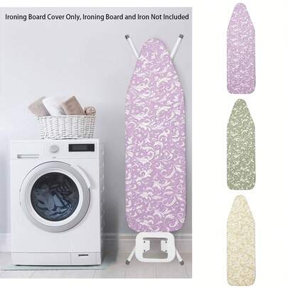 1 Set Of Damascus Flower Ironing Board Cover, Household Ironing Board Heat Insulation Cover Protective Sleeve, Heat Insulation Ironing Board Protective Cover Dust Cover