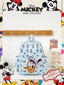 1pc Official Disney Mickey Mouse All Over Print Backpack, Cartoon Pattern School Day Bag With Mickey Head Patch On Front Pocket, Multi-Pocket Casual Backpack, Suitable For Girls/Students/Young People/Fans, Perfect For Back To School, Fashion Campus Commute, Weekend Outings, Theme Park Visits And Daily Casual Activities - Multicolor - View 13