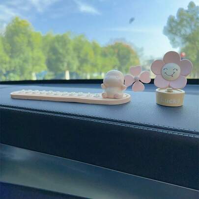 創意可愛汽車內飾臨時停車牌，無黏膠隱藏式號牌車飾品