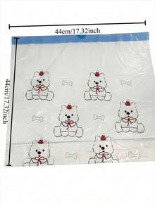 1 Roll Of 81 Large Cartoon Puppy Drawstring Trash Bags, Thick And Durable Multi-Purpose High-Density Polyethylene Disposable Bags, Suitable For Home, Office, Bedroom And Other Places. Kitchen, Bathroom And Home Gadgets - Multicolor - View 5