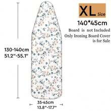 Elegant Floral Print Ironing Board Cover, Ironing Board Cover (Cover Only) 1pc, Heat-Resistant Fabric, Expandable Ironing Board Protective Cover/Replacement Cover Floral Pattern, Ironing Cover, Adjustable Size, Fits Most Ironing Boards, Drawstring Binding Design, Easy Installation, Suitable For Home And Travel Accessories, Modern Home Decor, Durable Ironing Cover Designed For Standard Ironing Boards - Narcissus - View 11