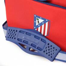 Atlético de Madrid 馬德里競技隊保溫午餐包，附提把和肩帶，正面拉鍊口袋，600D聚酯材質，尺寸：31.8x18.7x21.9厘米 - 選項 3 - 查看 3