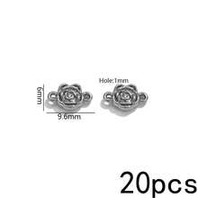 20 Peças Pingentes de Aço Inoxidável Banhados a Ouro 18K com Duplo Furo, Conectores Vintage Boho para Fabricação de Joias, Suprimentos para Fabricação de Joias DIY - Conector duplo suspenso - Visão 32