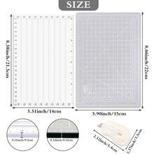 3pcs/Set Quick Trimmer For Foil And Paper With Blade; Self Healing Mat +Trimmer Plate+Cutting Blade Easy Sentiments Strips Trimming Tools;Craft Foil Paper Cutters Art Supplies - A - View 4