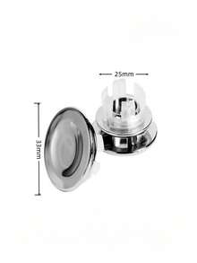 Universal Bathroom Sink Overflow Hole Cover, Round Anti-Leak Anti-Clogging Sink Overflow Hole Decorative Cover - Silver - View 28
