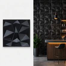 1/11/22/33pcs Diamond Design Decorative 3D Wall Panels, 30cmx30cm Matte White/Black, DIY Home Decor Wall Stickers, Gaming Room, Bedroom Decoration, Compatible With Self-Adhesive Glue - Multicolor - View 19