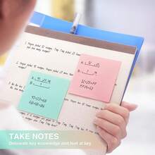 Colorful Thick Square Sticky Notes - Convenient Creative Memo Pad, Multiple Colors Random - Tear-Off Notepad, Suitable For Office And Home Use, Quick Notes, Space-Saving, Strong Adhesive Sticky Notes Super Practical, Colorful Small Square Sticky Notes Tear-Off With Adhesive Mini Sticky Notes Student Note-Taking Multi-Functional Index Tabs - A - View 4