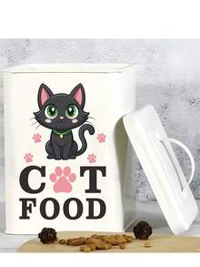 1/2pcst Cat And Dog Paw Print Label Glass Stickers, "Dog Food" And "Cat Food" Pattern Label Stickers With Animal Prints, Removable High Quality PVC Pet Storage Jar Glass Decorative Stickers - Multicolor - View 6
