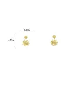 1 Pair Of Fashionable, Personalized, And Earrings Suitable For Women's Daily Commuting - Yellow Gold - View 5