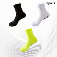 1/3/6 Pairs Non-Slip Football Socks With Grip Dots, Shock-Absorbing, Wear-Resistant, Thickened, Breathable Sports Football Socks - Multicolor - View 24
