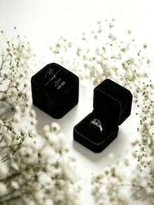 Custom Square Velvet Ring Box With Lid - Vintage Wedding Engagement Jewelry Display Box, Suitable For Engagement/Wedding/Anniversary Gifts, Earring And Ring Storage - Luxury Packaging, Jewelry Box - Multicolor - View 8