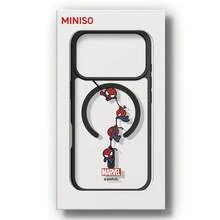 Miniso Marvel 蜘蛛人卡通磁吸 MagSafe 保護殼，適用於 iPhone 17/17 Pro Max/16/17 Pro/15/14/16 Plus/17 Air/13/15 Pro/12/15 Plus，適合學生使用，防摔硬殼，兼容 Apple 設備 - 黑色 - 查看 5
