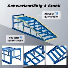 2000kg Lifting Platform, Heavy-Duty Car Lift For Car Care And Oil Changes, Shallow 23° Entry Angle, 27.5cm Height Adjustable, Professional Car Repair Ramp - 藍色 - 查看 4