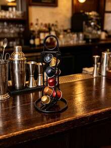 1 Portacapsule da caffè, Portacapsule per la sala da tè, Portacapsule rotante a 360 gradi, Portacapsule in metallo di grande capacità - Porta capsule di caffè CP003 - Doppia fila da 6 capsule - Visualizzare 3