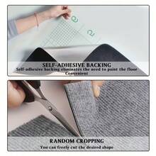 10pcs Modern Self-Adhesive Floor Decorative Stickers, Geometric & Striped Patterns, Straight Layout, Anti-Slip & Wear-Resistant, Easy Installation, Suitable For Bedroom And Office - A - View 7
