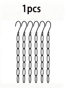7-Slot Metal Chain Hanging Hook, Space-Saving Foldable Organizer Rack, Multi-Hook High-Efficiency Storage, Durable Wardrobe Accessory For Clothing Organization,Bedroom Decor,Home Deccor,Bathroom Accessarie,Christmas Gift,Gift For Men,Travel Essential - View 11