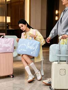Vigour Summer 多功能旅行圖案收納袋，衣物整理袋，內衣收納袋，適合整理衣物與內衣。可攜式大容量袋，可掛在行李上，適用於旅行、返校季與居家使用，送給朋友、學生或特殊場合的完美禮物，返校季 - 彩色 - 查看 5