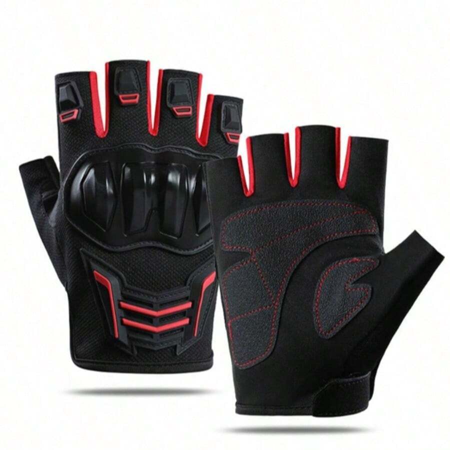 Outdoor Protective Cycling Gloves Suitable For Daily Use - Red - View 1