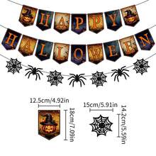 Halloween Dekorationen - Happy Halloween Banner | HALLOWEEN Party Dekorationen für Innen und Außen - Trunk Or Treat Hintergrund Girlande für Außen | Hängende Partyartikel Zubehör für Halloween - A - Übersicht 7