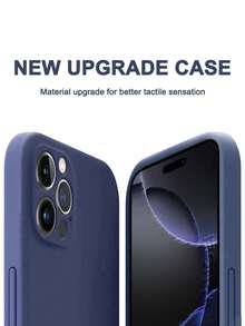 VRNOEI 白色時尚修身直邊手機殼，鏡頭保護設計，防震功能，適用於 iPhone 11 12 13 14 15 16 17 Pro Max - 古董白 - 查看 3