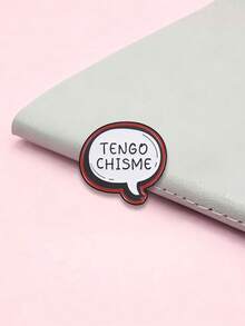 Tengo Chisme Comic Speech Bubble Enamel Brooch Latin Gossip Text Metal Pin For Backpack Jacket - Multicolor - View 6