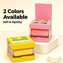 1pc,Cute Butter Bar Shaped Squishy Stick, SquishyStretchable Super Solid Moldable Decompression Toy, Portable Anti-Anxiety Hand Squeeze Fidget Toy For Classroom Office Reward Birthday Holiday Present - 彩色 - 查看 3