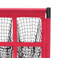 9-Grid Adjustable Height Baseball Pitching Training Net, Iron Frame Polyester Target Net With Casters For Backyard Golf Throwing Practice - Red - View 5