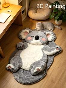 1 pieza Alfombra con patrón de koala, Alfombra de sala de estar, Alfombra, Alfombra de área, Alfombra de área pequeña, Alfombra, Decoración del hogar, Alfombra de sala de estar grande, Alfombra redonda, Decoración del hogar de sala de estar, Decoración de la habitación, Alfombra lavable, Regalo de graduación - coala - Ver 1