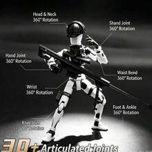 Cool Tactical SWAT Action Figure, Fully Articulated Robot Soldier Model With Weapon Accessories, Collectible Decor, Unique Surprise Holiday Gift For Men And Friends - Multicolor - View 4