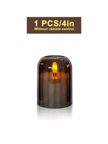 3pcs Flameless Candle Lights With Timer Remote Control, Battery Operated Warm Candle, Suitable For Halloween, Christmas, Valentine's Day, Gift, Birthday, Proposal, Wedding, Party, Dining Table - Gray-warm Light - View 17