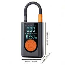 Portable Wireless Mini Air Pump 2000mAh 7.4V, With Digital Dual Display, LED Light And Pressure Gauge, Suitable For Cars, Motorcycles, Bicycles And Balls, Essential Equipment For Spring Travel - A - View 8