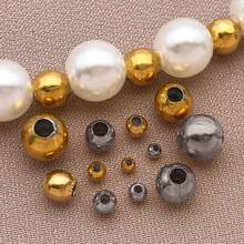 10pcs Stainless Steel Ball Crimp End Beads,Crimps Beads,2 2.4 3 4 5 6mm Stopper Spacer Beads For DIY Jewelry Making Accessories Supplies - Multicolor - View 8