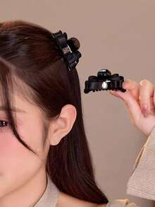 2件組女款水鑽蝴蝶結髮夾，韓系校園時尚髮飾，適合女性日常配戴、上學、派對 - 彩色 - 查看 2
