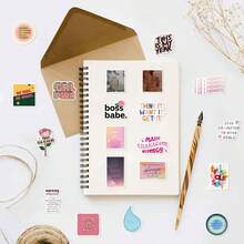 52pcs Vision Board Exquisite Cartoon Fun Stickers DIY Decorative Skateboarders Account Guitar Stickers School Supplies - Multicolor - View 8