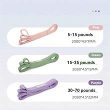 5-85磅多級乳膠健身阻力帶,適用於瑜伽力量訓練,便攜式多功能健身房運動阻力帶,男女通用,引體向上輔助帶,長款高彈性拉伸帶 - 彩色 - 查看 19