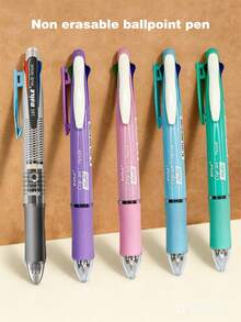 (不可擦拭) 5合1書寫工具 - 1支筆 + 0.7mm 黑/藍/紅/綠墨水替芯 + 0.7mm 墨水替芯，適合標記與筆記，完美適用於學校與辦公室使用。多色，適合學校、辦公室與藝術創作 - A - 查看 2