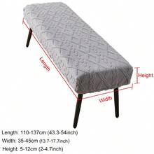 Soft Fleece Bench Seat Cover, Elastic Full Wrap Bench Slipcover For Home, Leisure Bench Cover - Multicolor - View 14