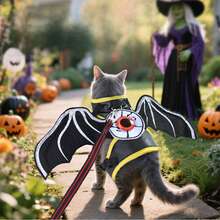 1pc Halloween Bat Costume For Cats And Dogs, New Bat Eye Pet Halloween Outfit, Pet Supplies - Multicolor - View 9