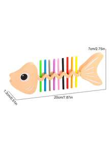 Children's Fun Color Matching Game - Enhancing Color Recognition Skills - Early Education Fine Motor Fish Bone Color Matching Toy - Multicolor - View 6