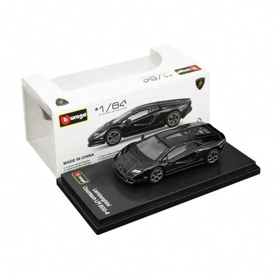 Burago 1:64 Terzo Millennio / Countach Alloy Die-Cast Car Model 2-Piece Set, Collectible Miniature Display Ornament - Multicolor - View 1