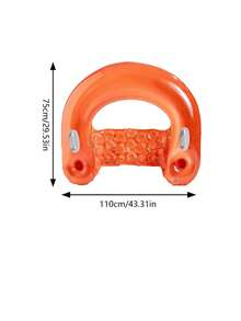 1pc Inflatable Water Sofa, Solid Color Minimalist Style, With Cup Holder, Handle Design, PVC Material, Suitable For Water, Swimming Pool, Beach Theme Party, Water Floating Seat, Inflatable Float, Air Pump Required - Multicolor - View 11