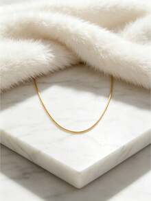 2pcs/Set Multi-Style Long Layered Chain Necklaces, 18K Gold Plated Stainless Steel, Clover, Twisted Knot, Round Snake Chain, Stackable Choker - Gold 1 - View 3