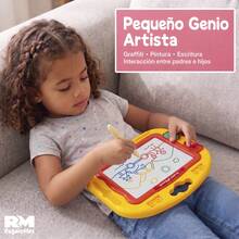 Magnetic Drawing And Writing Board For Kids, Magic Board With Sliding Eraser +3 Years - Yellow - View 5