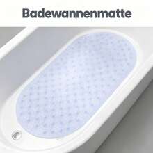 Clear Oval Anti-Slip Tub Mat Size 68*38cm, Suction Cup Design, Washable Bathroom Shower Floor Pad - 1Pc - View 1