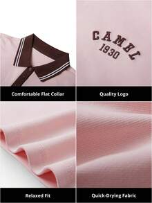 CAMEL CROWN Women's Outdoor Sports T-Shirt, Polo Shirt Short Sleeve Top, Comfortable Breathable Quick-Dry, Suitable For Spring And Summer All Year Round - Ice Essence Powder - View 6