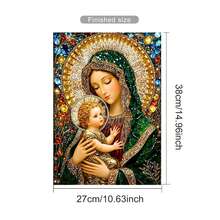 Virgin Mary & Baby Jesus Static Cling Window Film, Mosaic Stained Glass Religious Window Sticker, Non Adhesive UV Block Privacy Glass Decal, Catholic Christian Home Prayer Room Decor Gift - Virgin Mary and Child Window Sticker - View 9