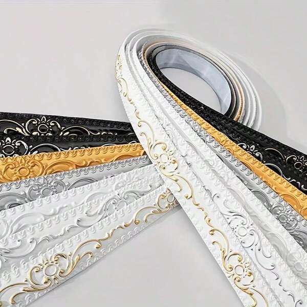 1pc 1m/39.37in Self-Adhesive Soft Line Strip, Suitable For European Style Background Wall, Decorative Plaster Ceiling Molding, Flexible Decorative Wall Trim