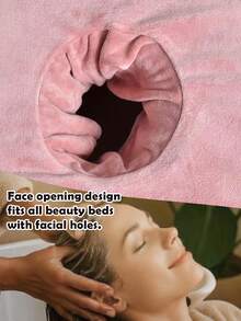 Ultra-Fine Fiber Massage Bed Face Support Cover With Hole, Reusable Spa Bed Face Support Towel Pad, Non-Pilling Tight Face Pillowcase, Suitable For Beauty Salon Massage Therapy - Multicolor - View 2