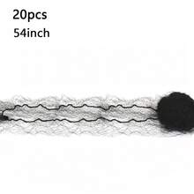 20pcs 10mm Black Nylon Invisible Hair Nets | Disposable Braided Mesh For Styling And Protection, 18/24 Inch Size - Unisex, Durable And Snug Fit - View 12